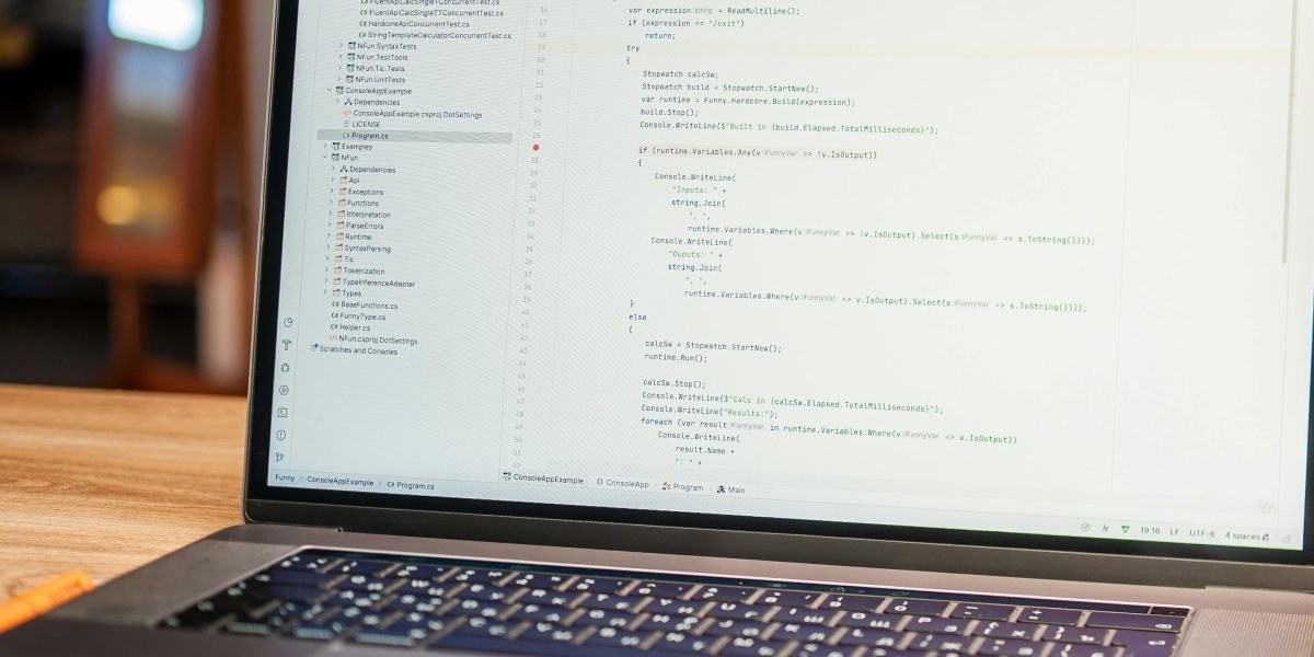 Developer workspace with code and AI model visualizations