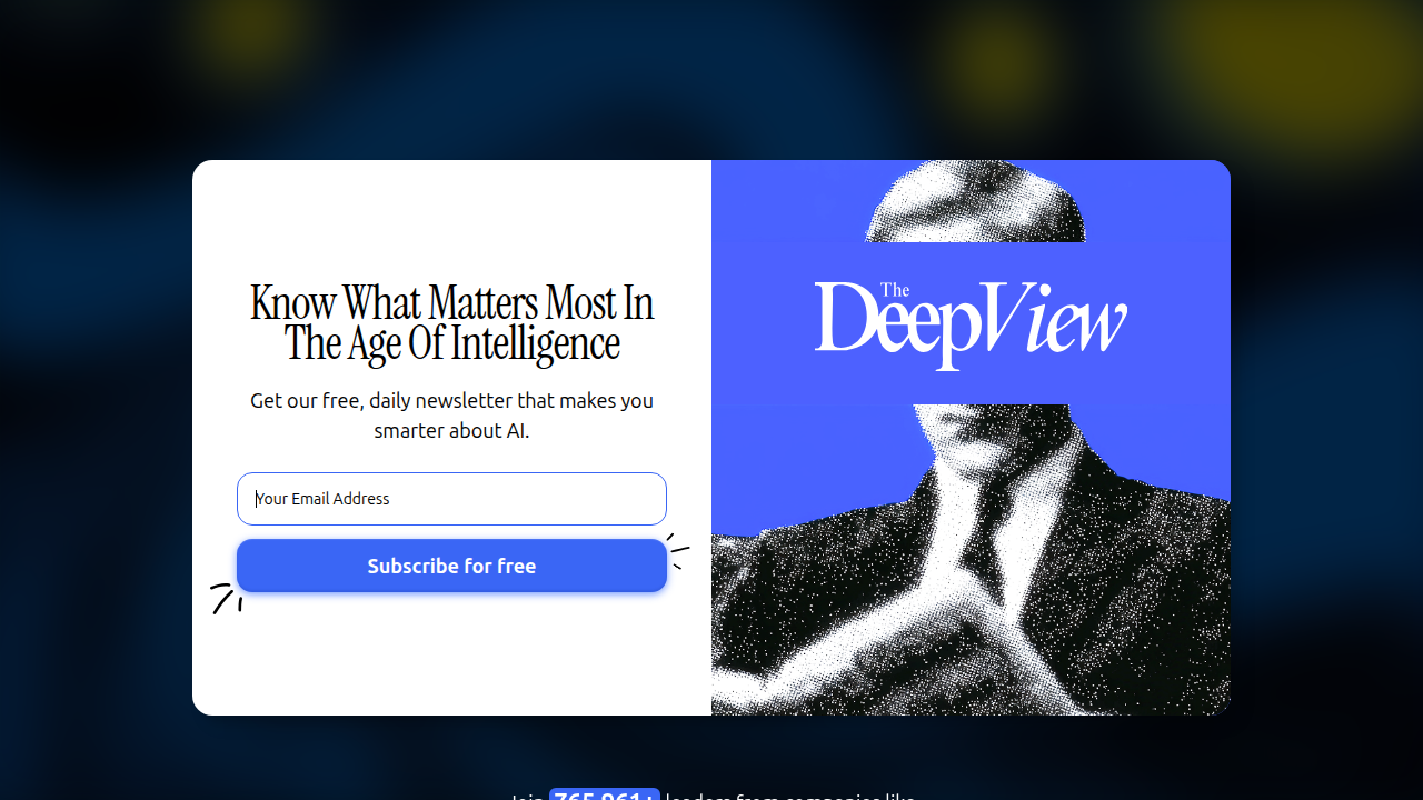 Subscribe to The Deep View Newsletter for daily insights on AI education and developer trends.