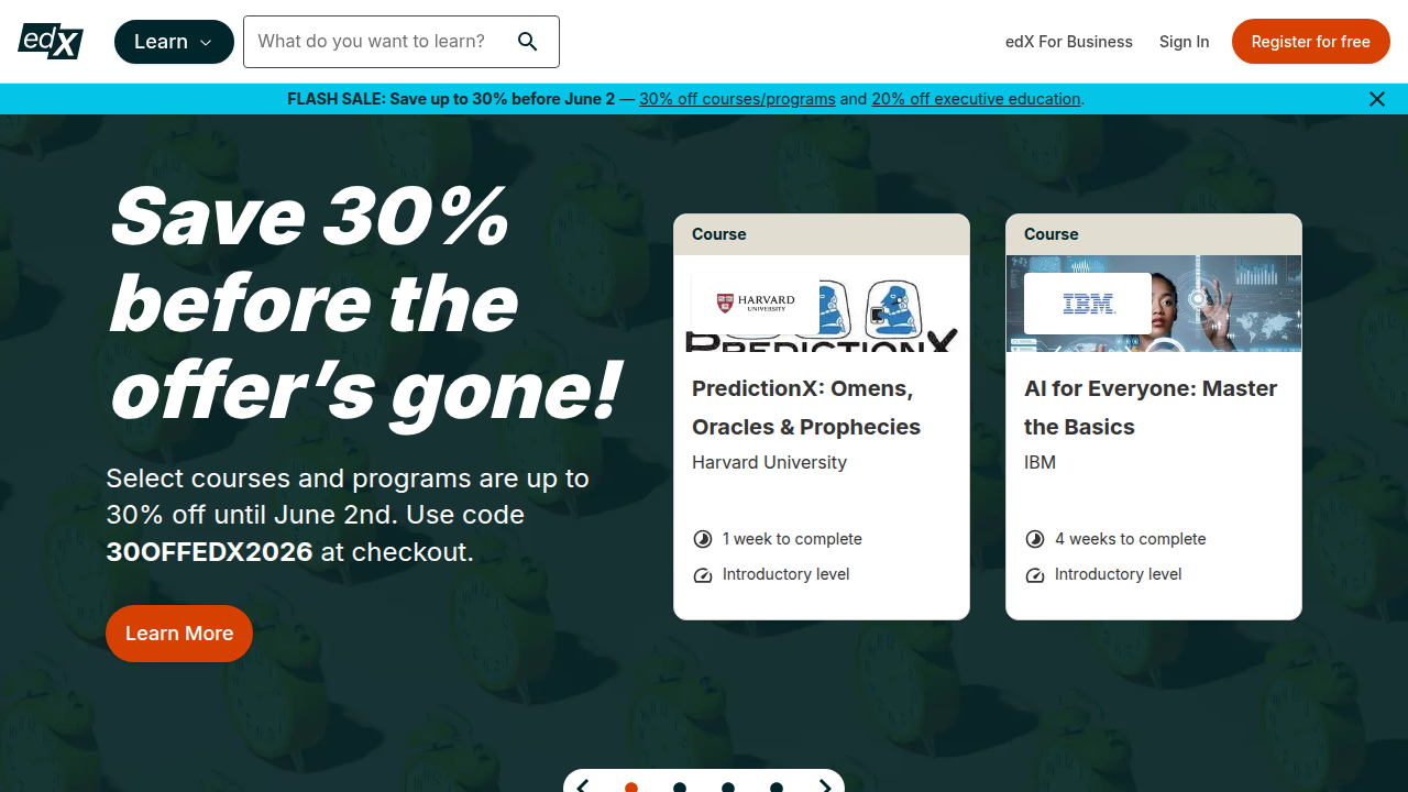 Discover deep foundational computer science knowledge and MicroMasters programs on edX.