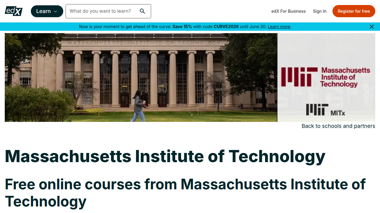 Discover MIT's course offerings available through the edX online learning platform.