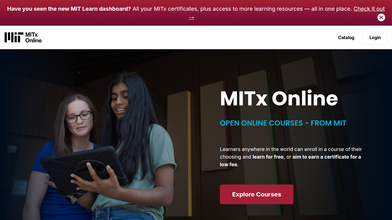 Access additional MIT free online courses and learning paths via the MITx Online platform.