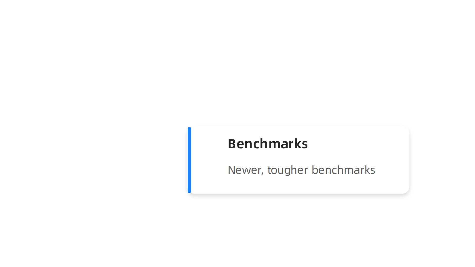 Newer, tougher benchmarks provide a more comprehensive evaluation of advanced AI models across diverse capabilities.