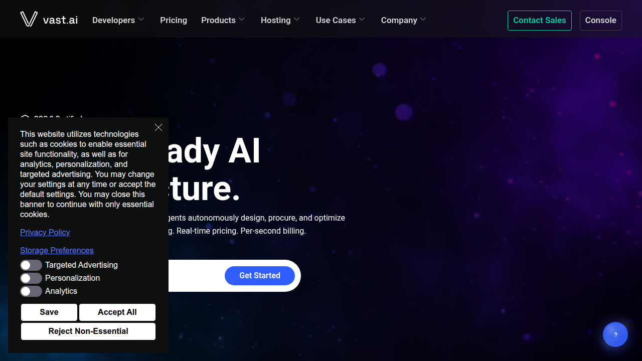 Explore VAST AI's marketplace for renting powerful GPUs for AI development.
