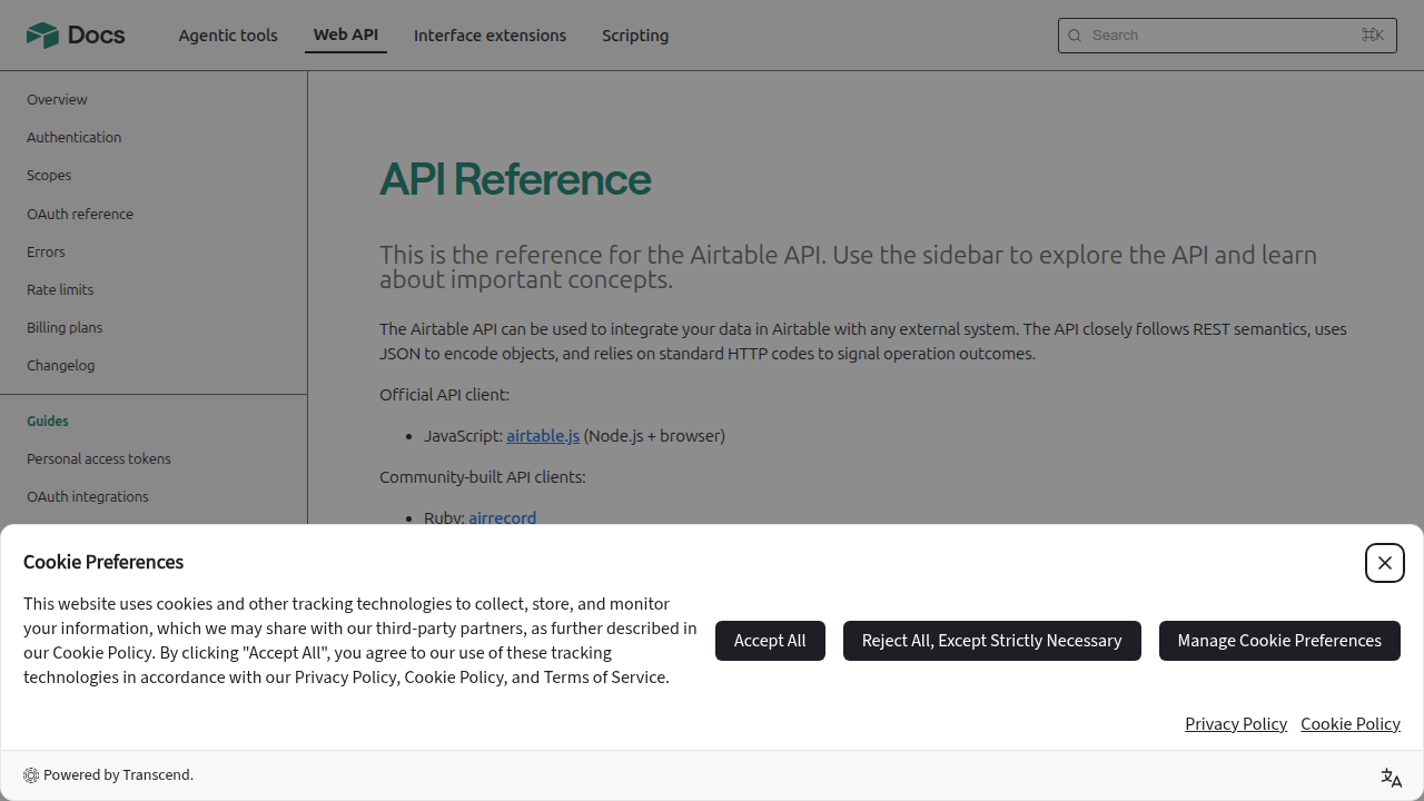 The official Airtable Developers page showcases resources for connecting Airtable data with external systems and AI tools.