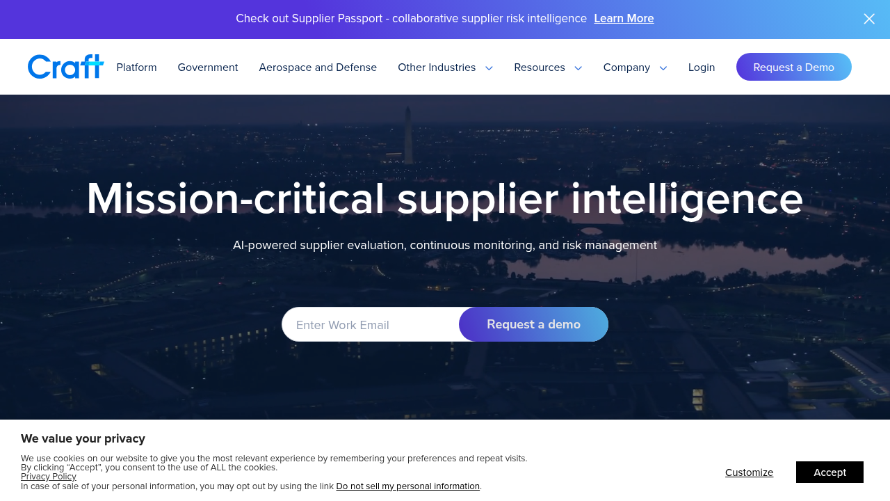 A company profile page for Warren Technology, showcasing their digital transformation solutions.