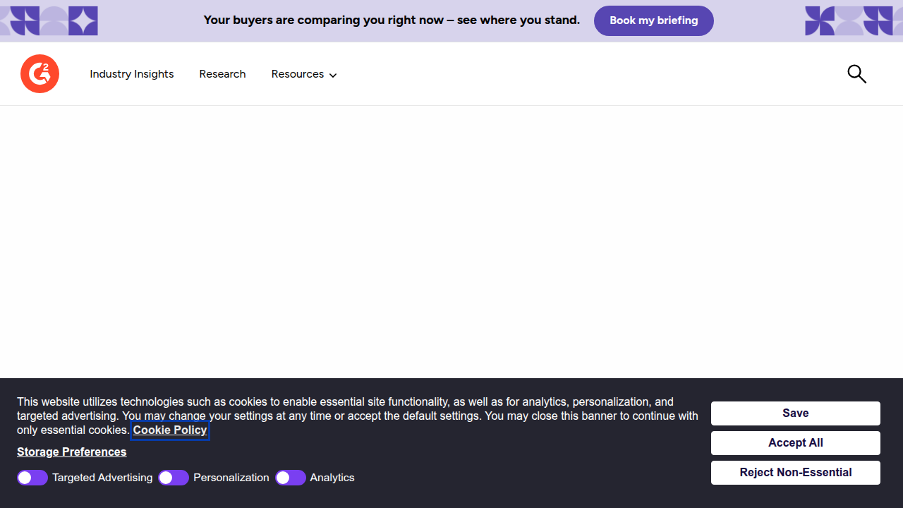 Screenshot of G2 Learn, featuring an article evaluating top online course providers.