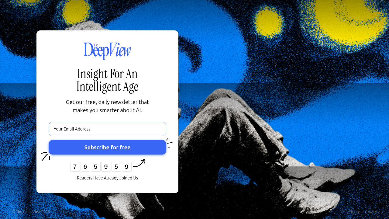 Subscribe to The Deep View newsletter for daily updates on AI and technology trends.
