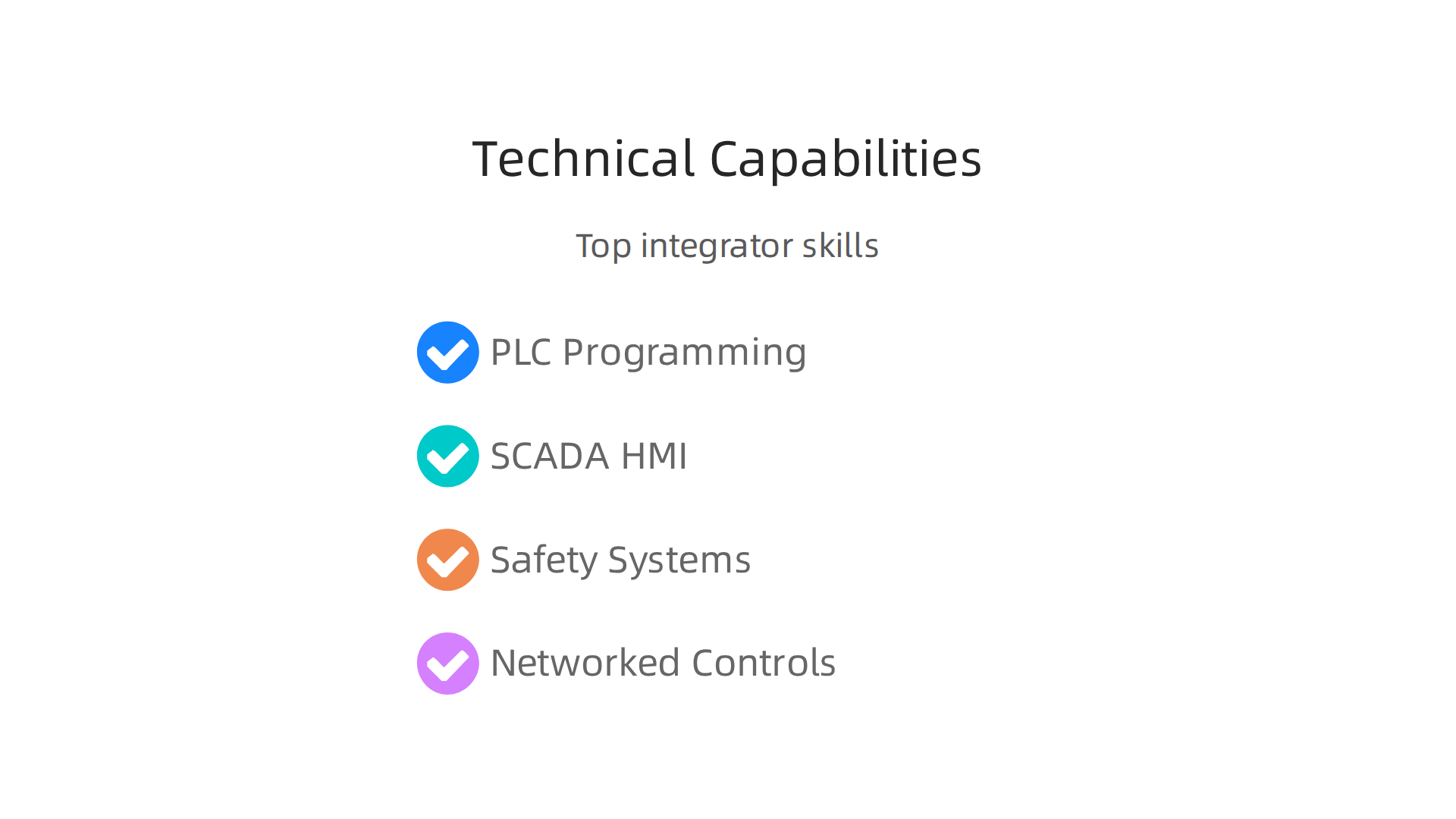 Essential technical capabilities that distinguish top control systems engineering integrators.